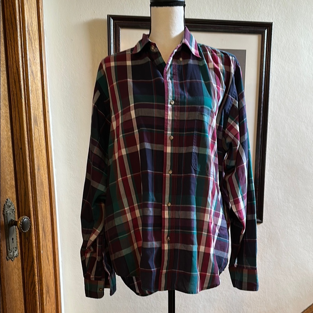 Vintage GANT Foxhunt Plaid Summer Shirt